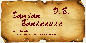 Damjan Banićević vizit kartica